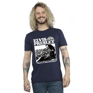 Elvis Mens A Heartbreaker T-Shirt / Navy Blue